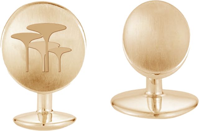 Texas Christian University Organic Frong Fountain Cufflinks - Cavan Gold
