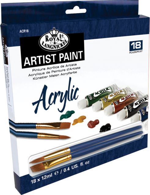 ACRYLIC ARTIST 12ML 18 COLOR SET