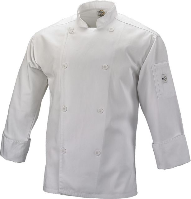 Chef Jacket. Color: White.  Traditional Buttons.  Small.