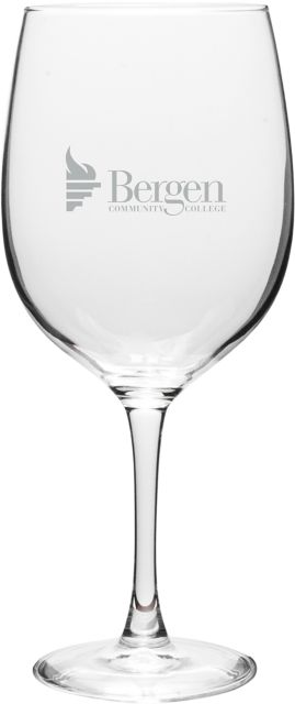 Bergen Community College 19 oz. Wine Glass