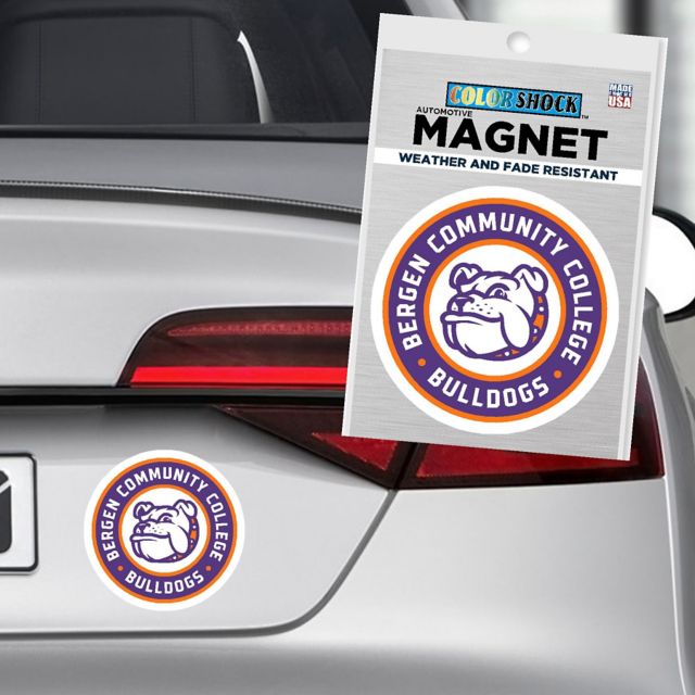 Bergen Community College Bulldogs 4" x 4" Magnet