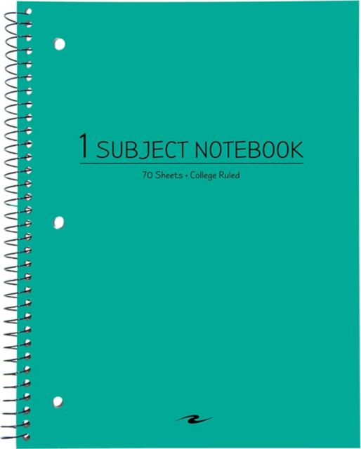 NOTEBK 10.5x8 70SH 1SUB TEAL: Lincoln University