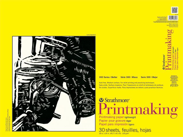 PRINTMAKING PAPER PAD LIGHTWEIGHT18x24 30 SHEETS