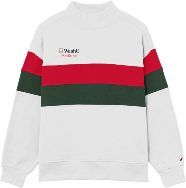 WashU School of Medicine in St. Louis Women's Stripe Mockneck Sweatshirt