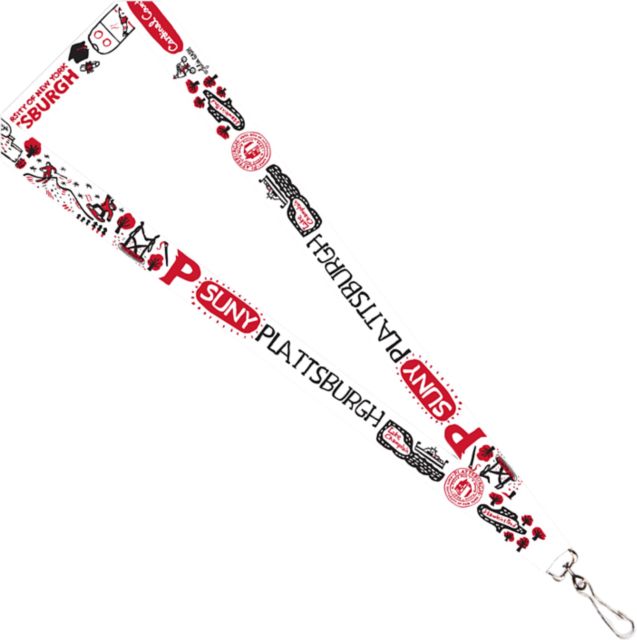 SUNY Plattsburgh Julia Gash 3-4'' Satin Lanyard