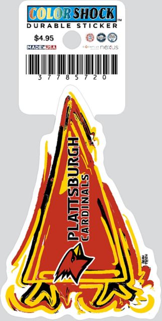 SUNY Plattsburgh Cardinals Durable Sticker