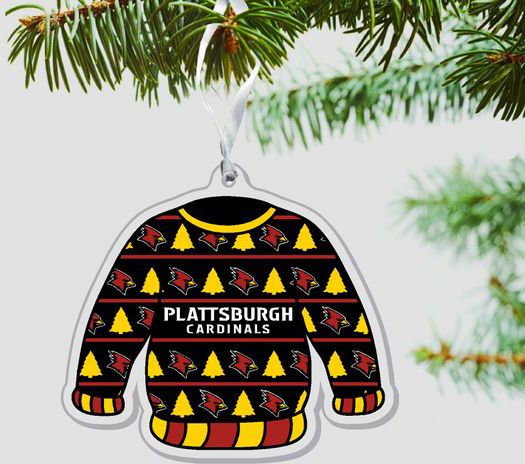 SUNY Plattsburgh 3'' x 4'' Etched Ornament