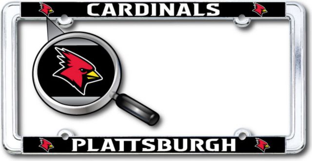 SUNY Plattsburgh Thin Dome License Plate Frame