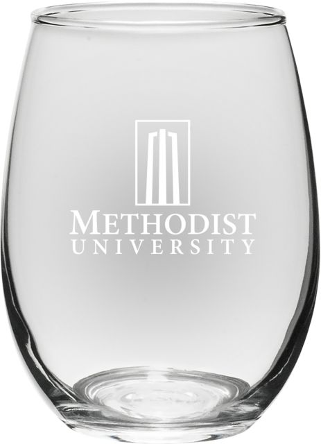 Methodist University 21 oz. Wine Glass