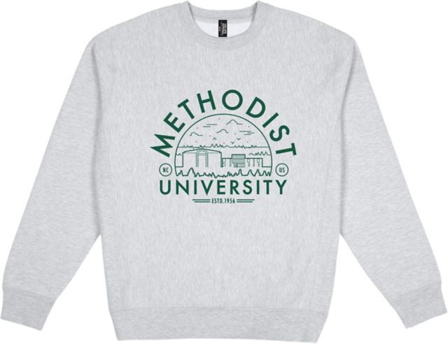 Methodist University Premium Heavyweight Pullover Fleece Crewneck - ONLINE ONLY