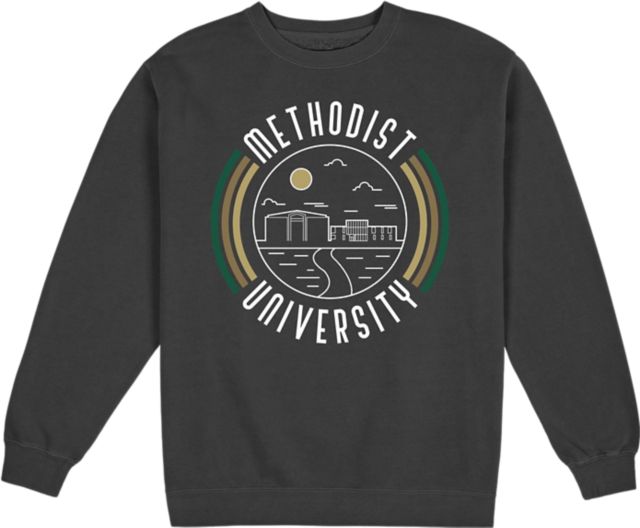 Methodist University Pigment Dyed Fleece Crewenck - ONLINE ONLY