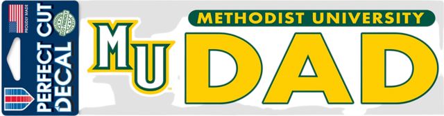 Methodist University 3'' x 10'' Dad Decal