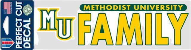 Methodist University 3x10 Family Decal