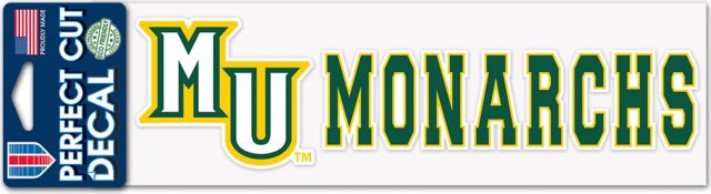 Methodist University 3 x 10 Perfect Cut Decal