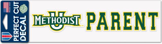 Methodist University Parent 3'' x 10'' Perfect Cut Decal