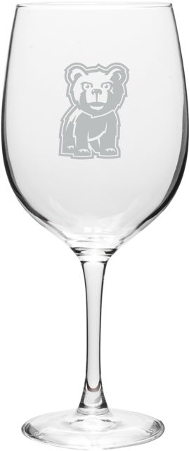 Santa Rosa Junior College 19 Oz. Bear Cubs Wine Glass