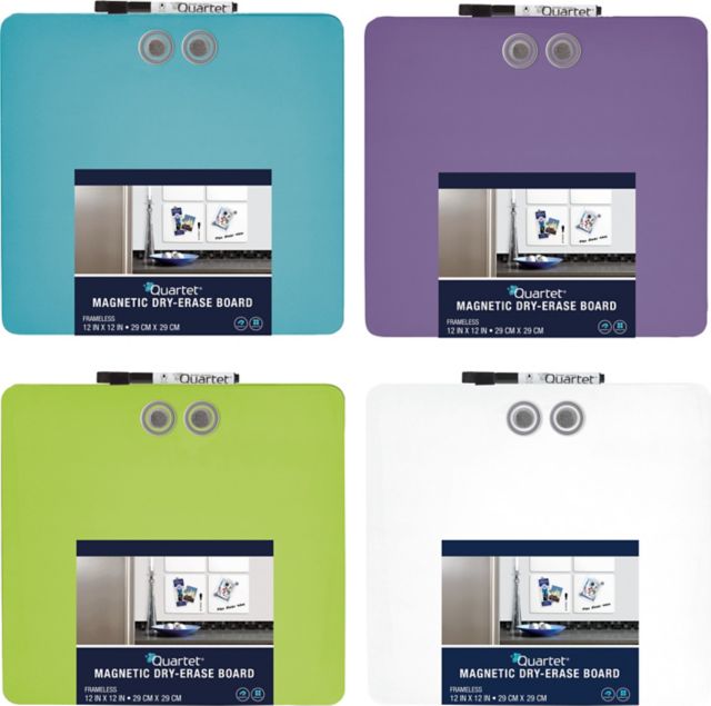 Quartet Tin Square Magnetic Dry-Erase Board, 11.5x11.5in