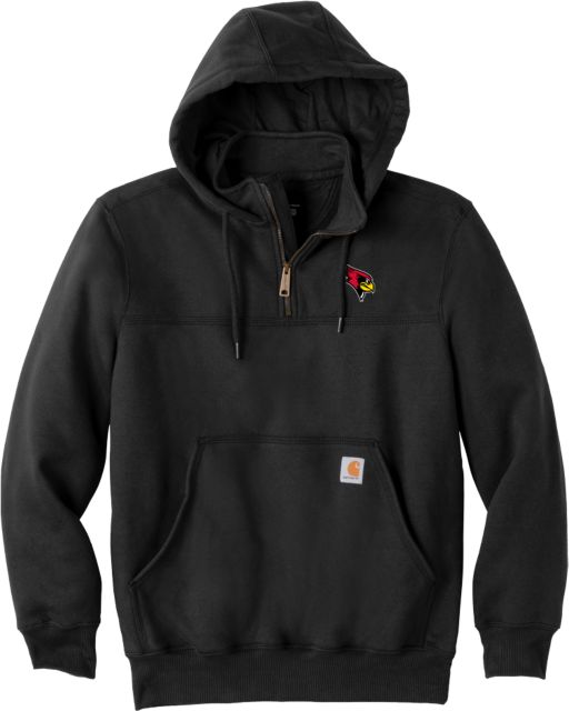 Illinois State University Carhartt Rain Defender 1/4 Zip Hooded Sweatshirt