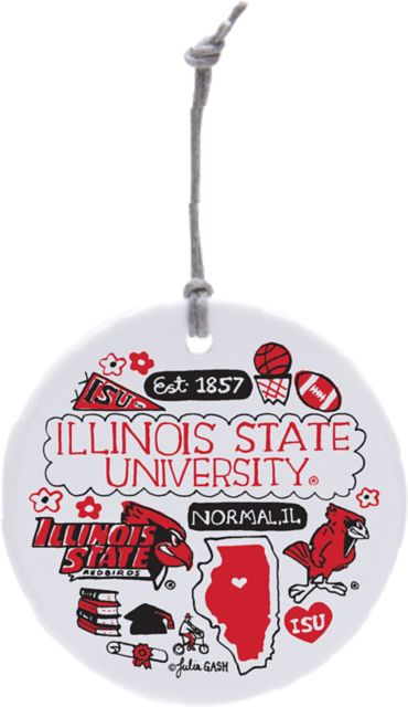 Illinois State University Julia Gash Ceramic Circle Ornament