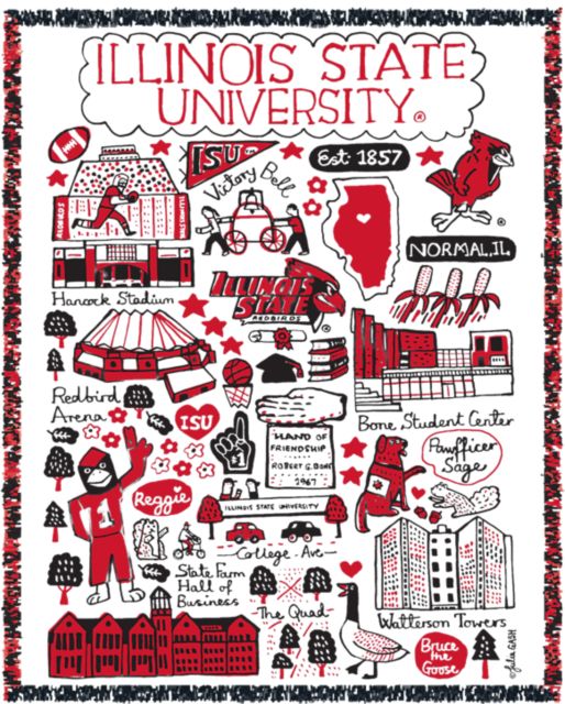 Illinois State University Tapestry Blanket