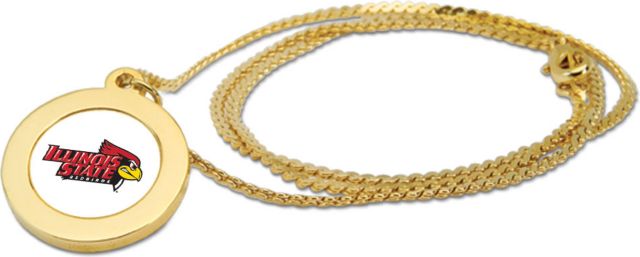 CSI Gold Pendant Necklace With Colored Medallian - ONLINE ONLY