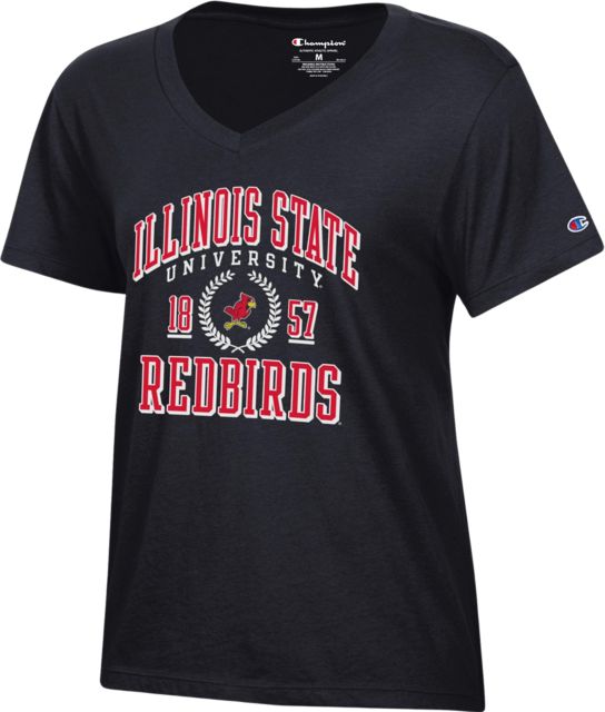 Illinois State University Redbirds Women's V-Neck Short Sleeve T-Shirt