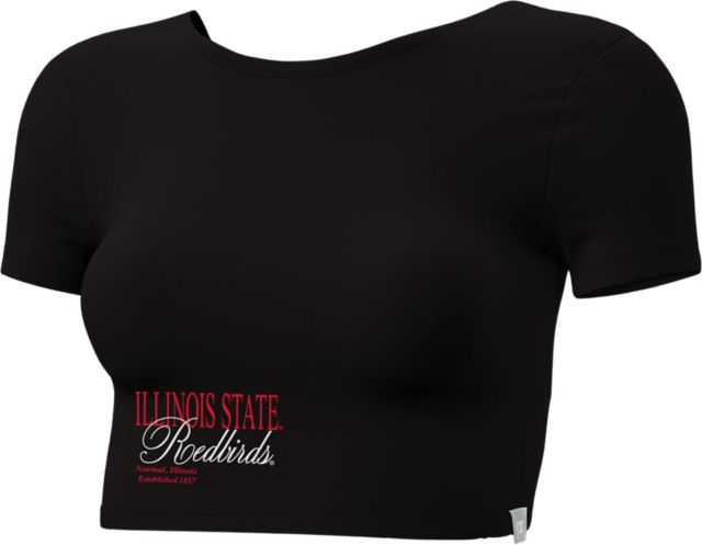 Illinois State University Redbirds Women's Twist Back Crop Short Sleeve T-Shirt