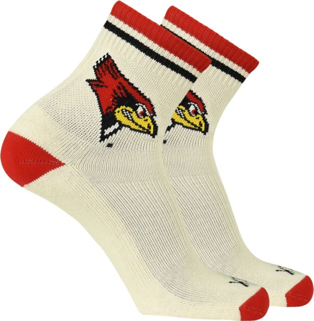 Illinois State University Redbirds Vintage Quarter Crew Socks