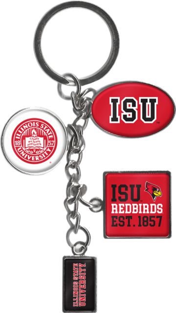 Illinois State University Dangle Keychain