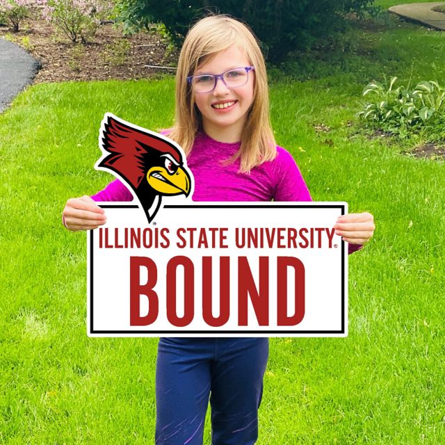 Illinois State University Redbirds Lawn Sign with Stakes