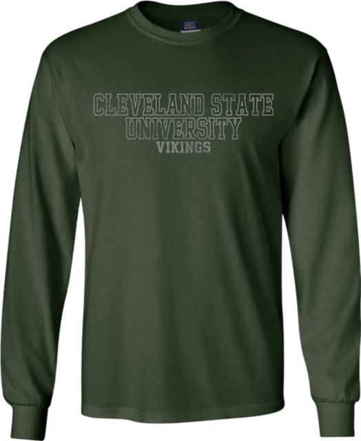 Cleveland State University Vikings Women's V-Neck Short Sleeve T-Shirt | League | Heather Linen | Small