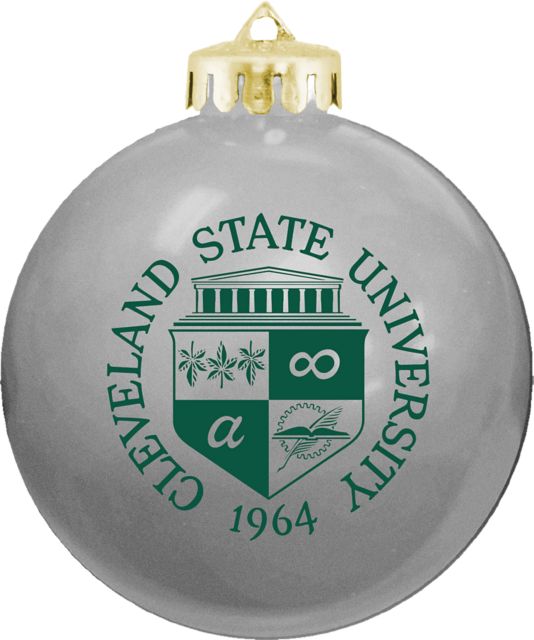 Cleveland State University Round Shatterproof Ornament