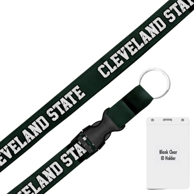 Cleveland State Oval Retractable Badge Holder w/Clip Primary Mark