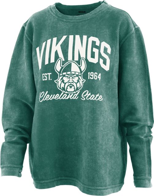 Vantage Apparel Cleveland State Vikings Women's Brewer Flannel Button-Down Long Sleeve Shirt - Charcoal