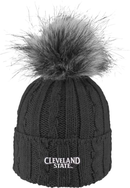 Cleveland State University Women's Fur Pom Beanie
