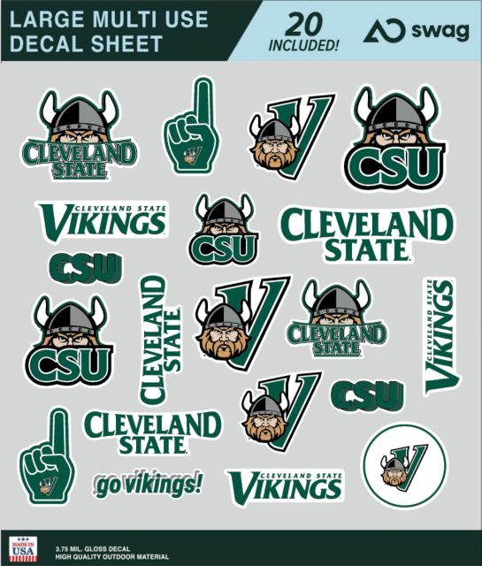 Cleveland State University Large Sticker Sheet