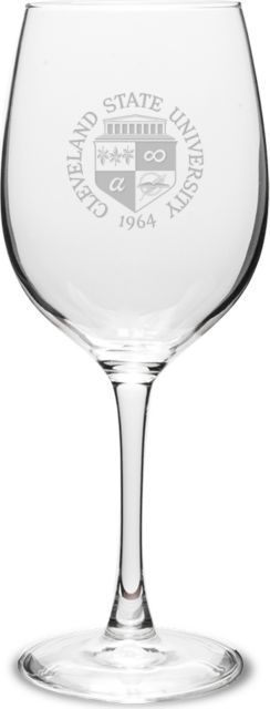 Cleveland State University 16 oz. Wine Glass