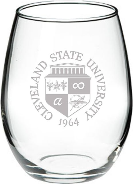 Cleveland State University 21 oz. Stemless Wine Glass