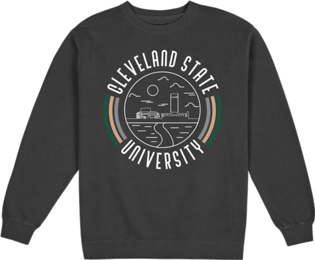 Cleveland State University Pigment Dyed Fleece Crewenck - ONLINE ONLY