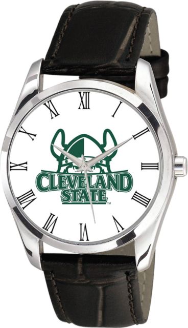 Cleveland State University 36mm Men's Leather Watch