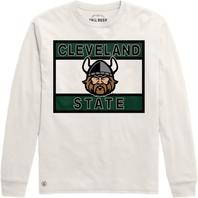 Cleveland State University Vikings Baseball Long Sleeve T-Shirt | League | Varsity Slate | Small