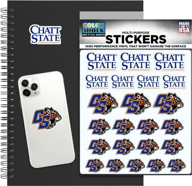 Chattanooga State Technical Community College Tigers Sticker Sheet