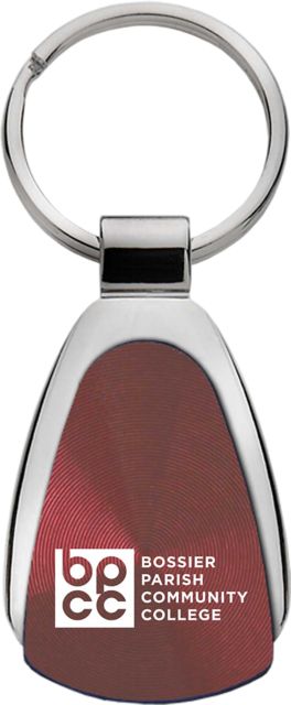 Bossier Parish Community College Teardrop Keychain
