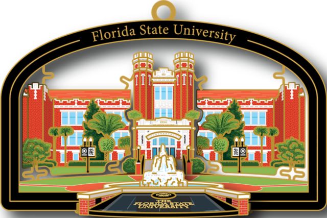 Florida State University Brass 2D Ornament