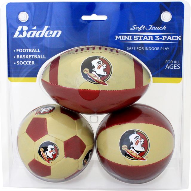 Florida State University 4'' Soft Touch Ball - 3-Pack