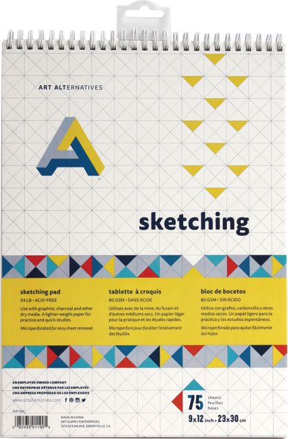 Sketch Pad Spiral Bound 9X12