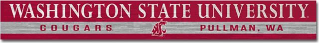 Washington State University Doorway Plank Sign 4x36 - ONLINE ONLY