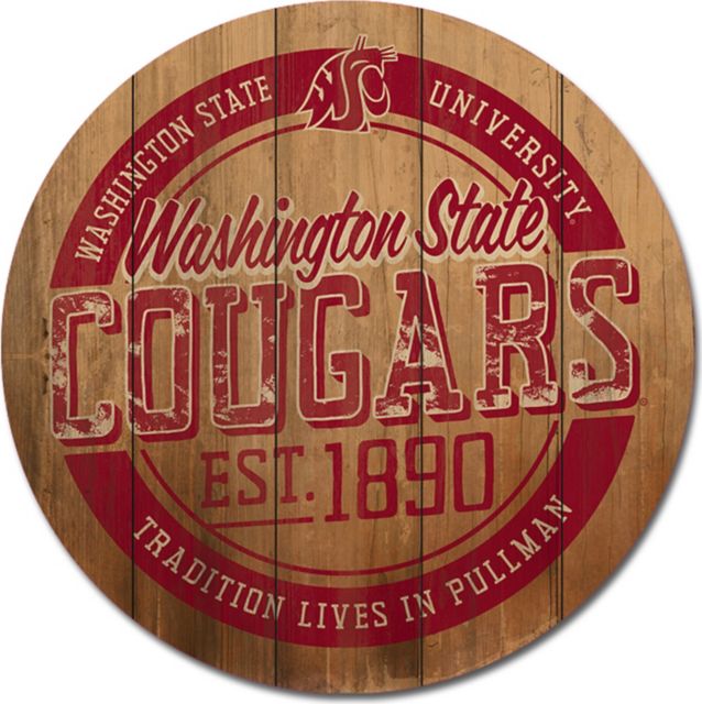 Washington State University Barrel Top Wall Mount 26''x26'' - ONLINE ONLY
