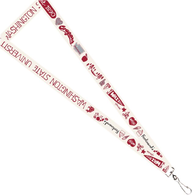 Washington State University Julia Gash 3-4'' Satin Lanyard