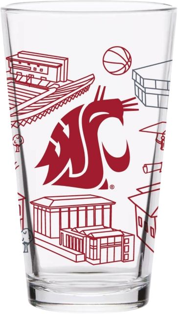 Washington State University 16 oz. Pint Glass